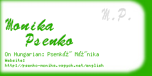 monika psenko business card